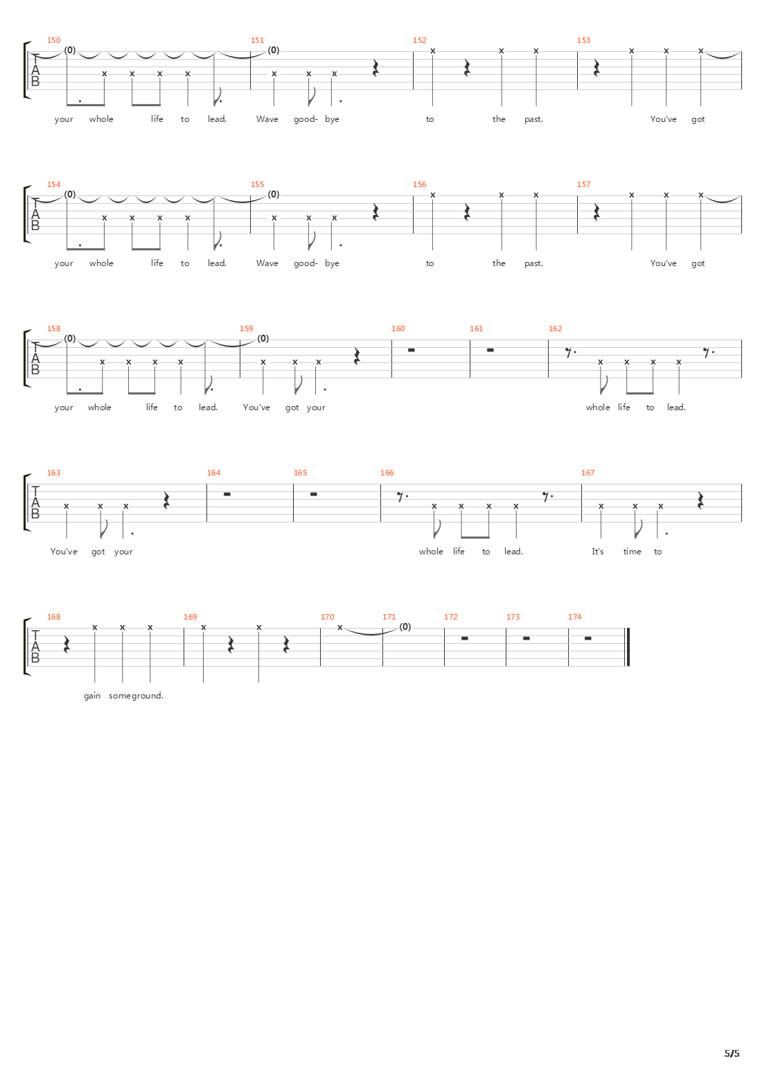 Composure吉他谱