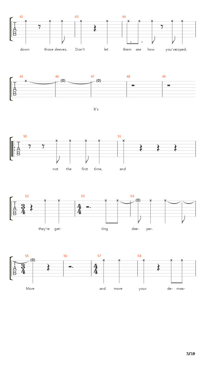 Composure吉他谱