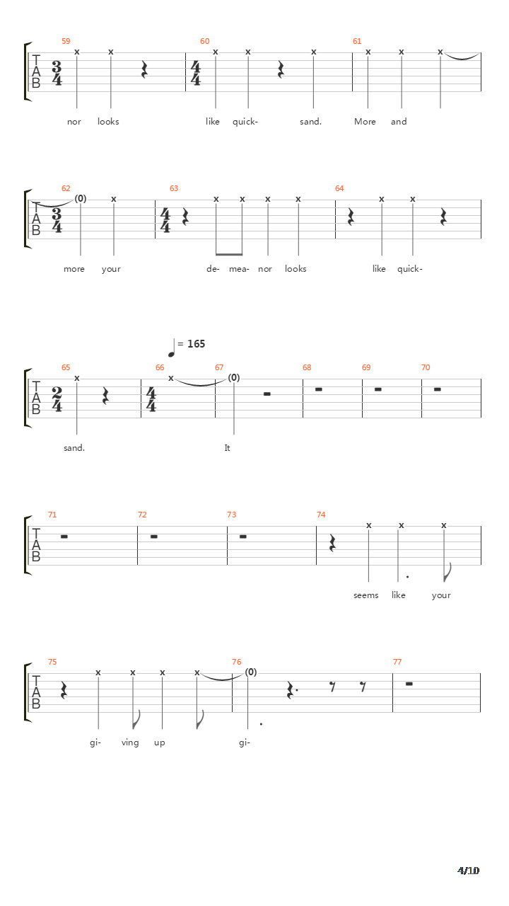 Composure吉他谱