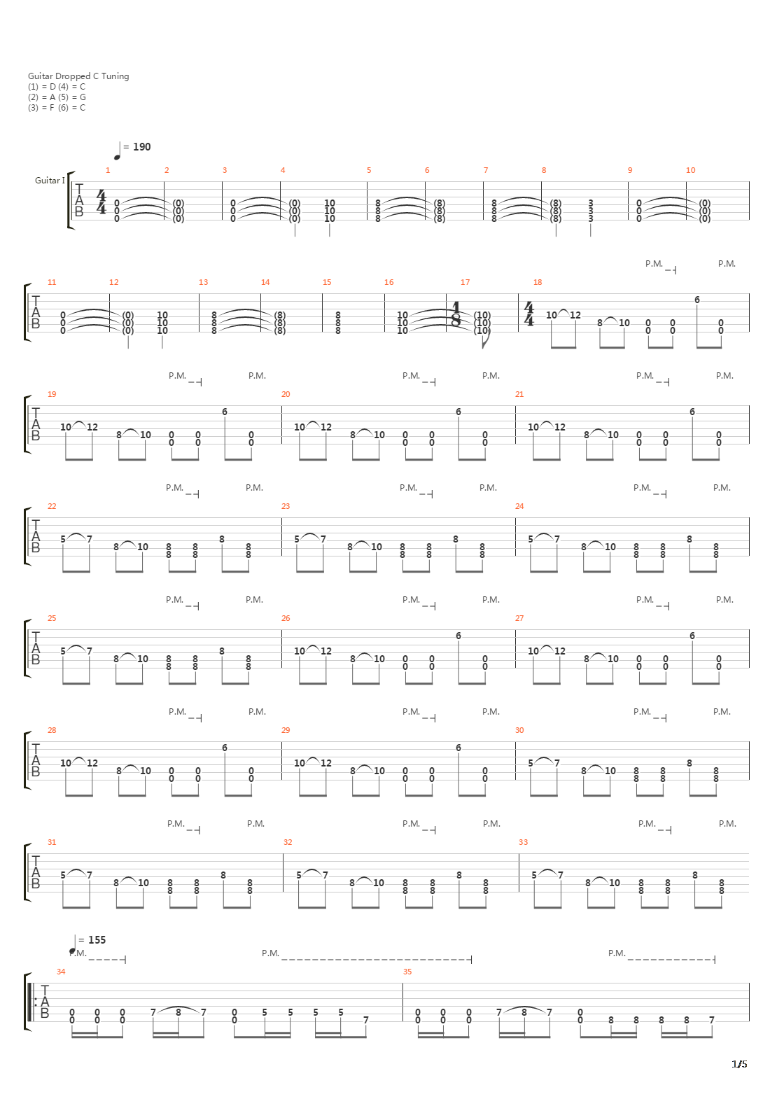 Composure吉他谱