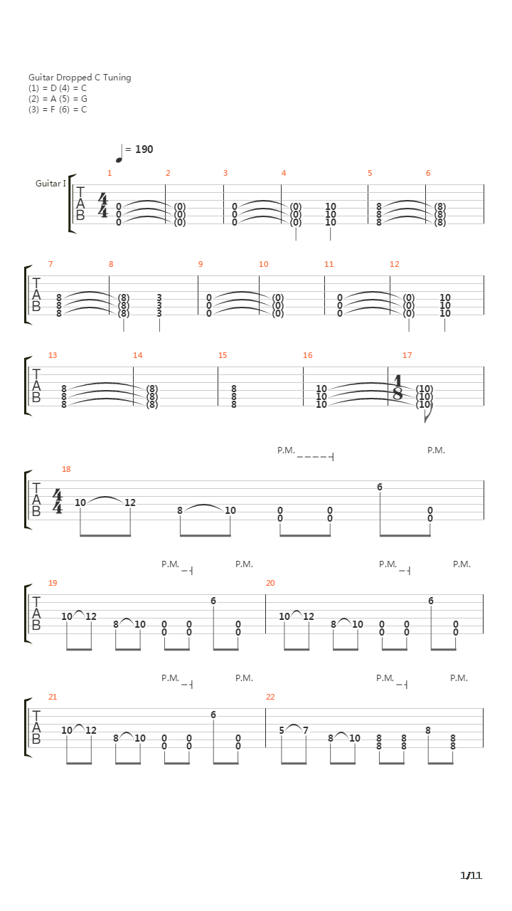 Composure吉他谱