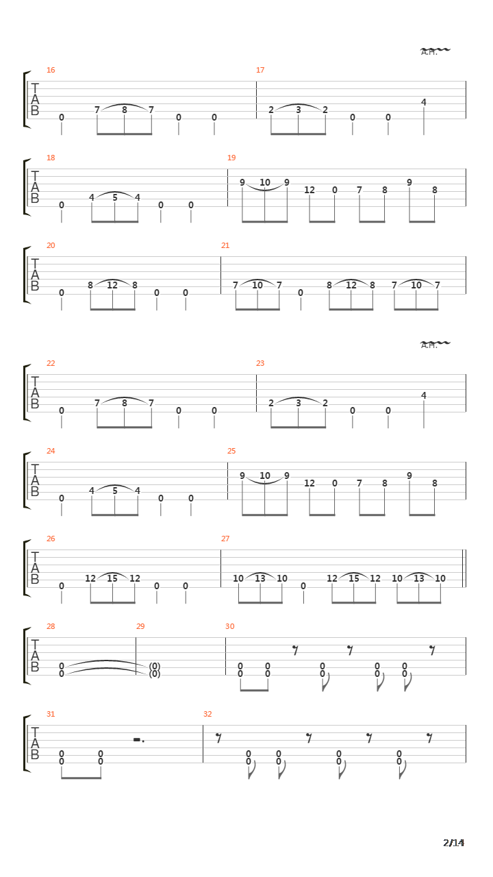 Eleventh Hour吉他谱