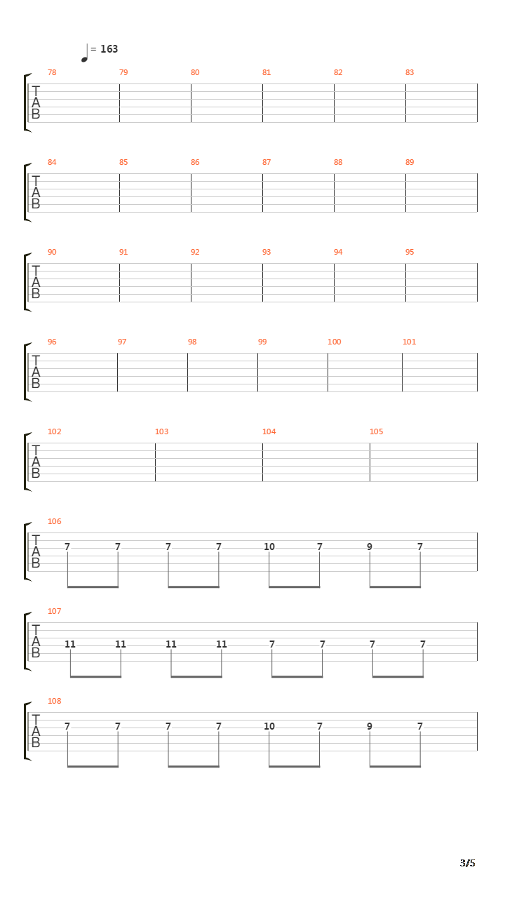 Eleventh Hour吉他谱