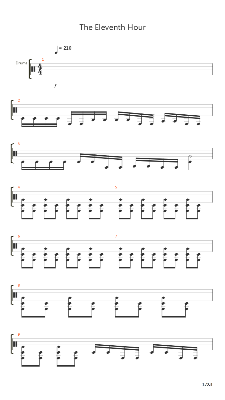 Eleventh Hour吉他谱