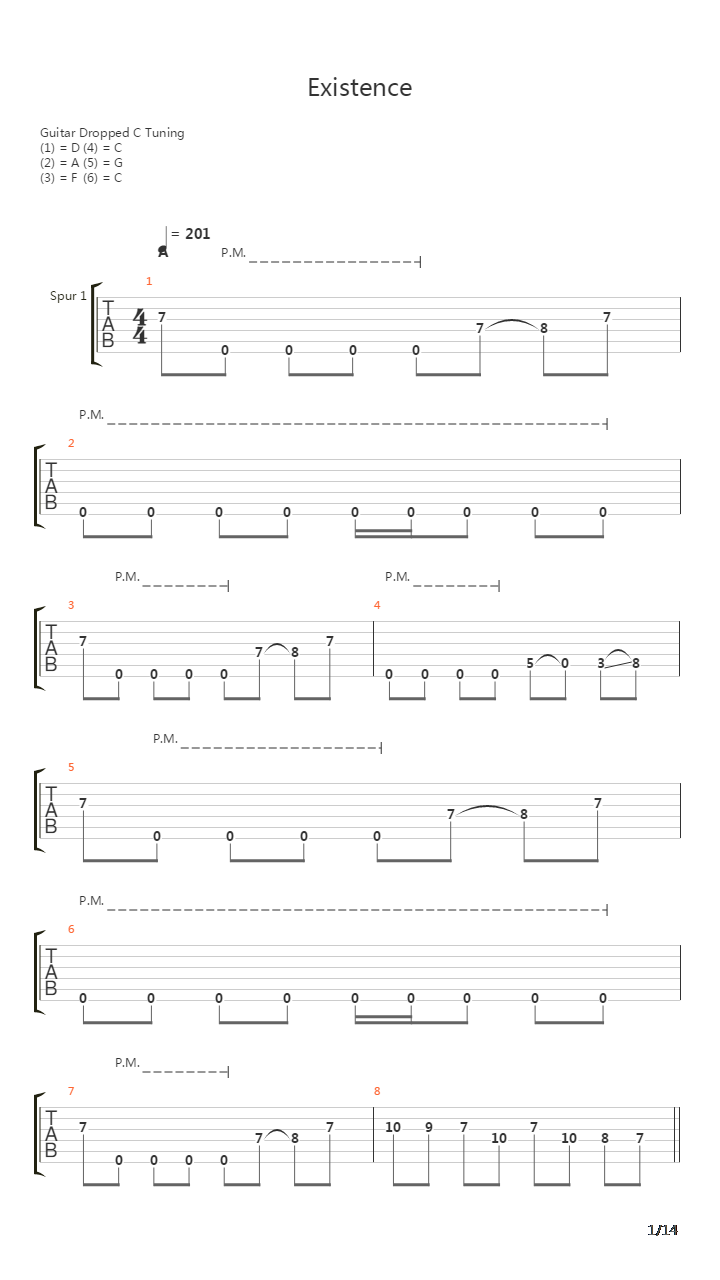 Existence吉他谱