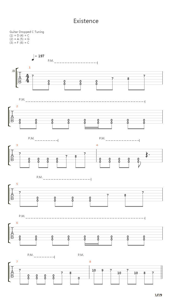 Existence吉他谱