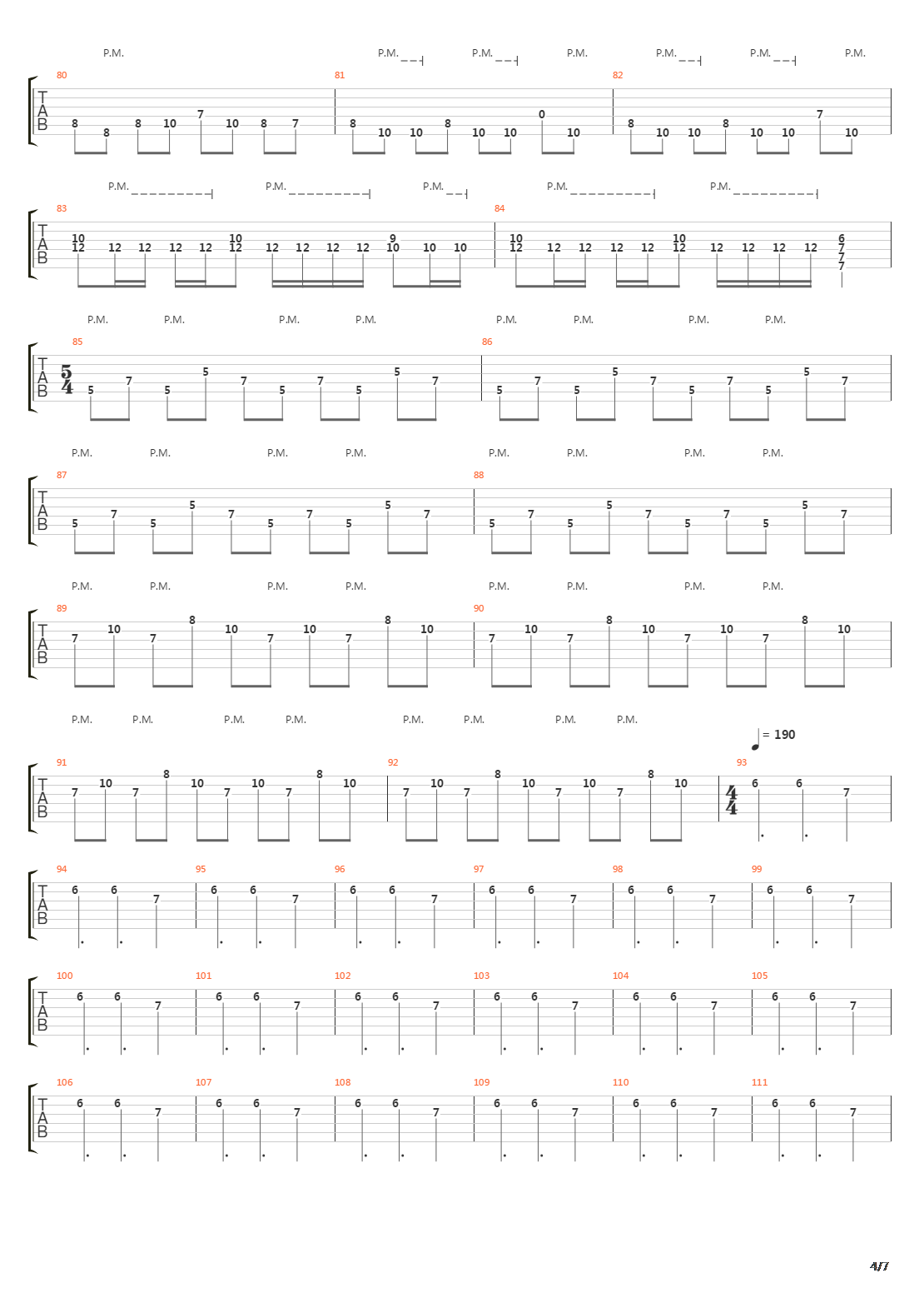 Fault Line吉他谱