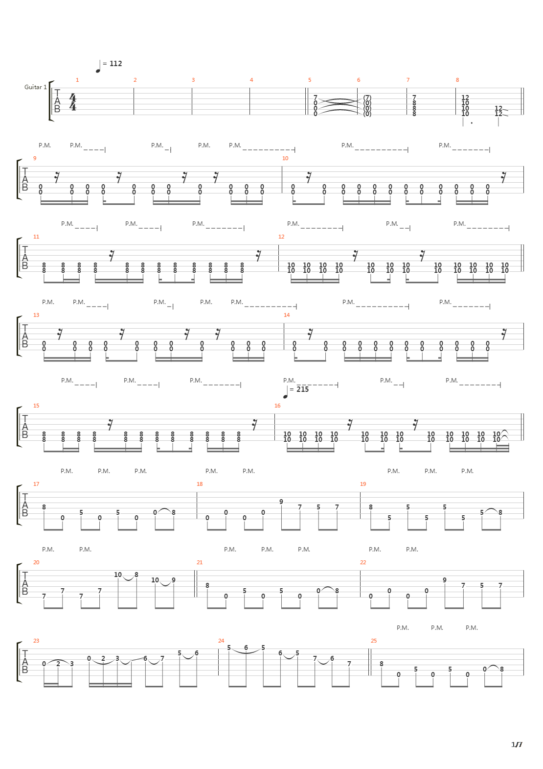 Fault Line吉他谱