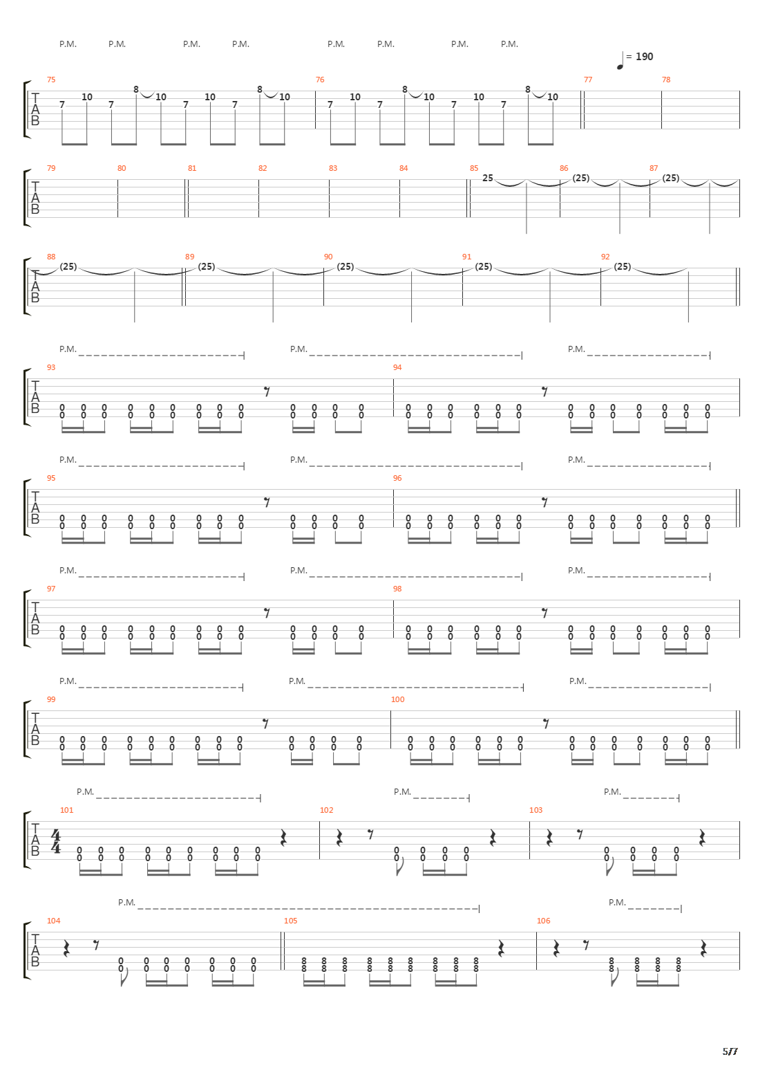 Fault Line吉他谱