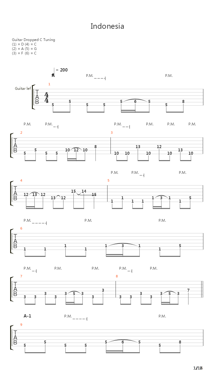 Indonesia吉他谱