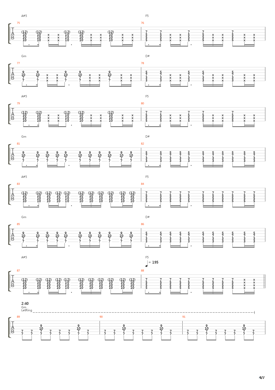 Internal Cannon吉他谱