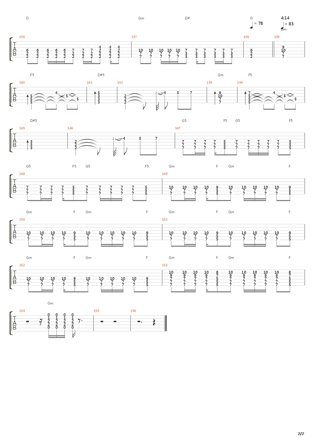 Internal Cannon吉他谱