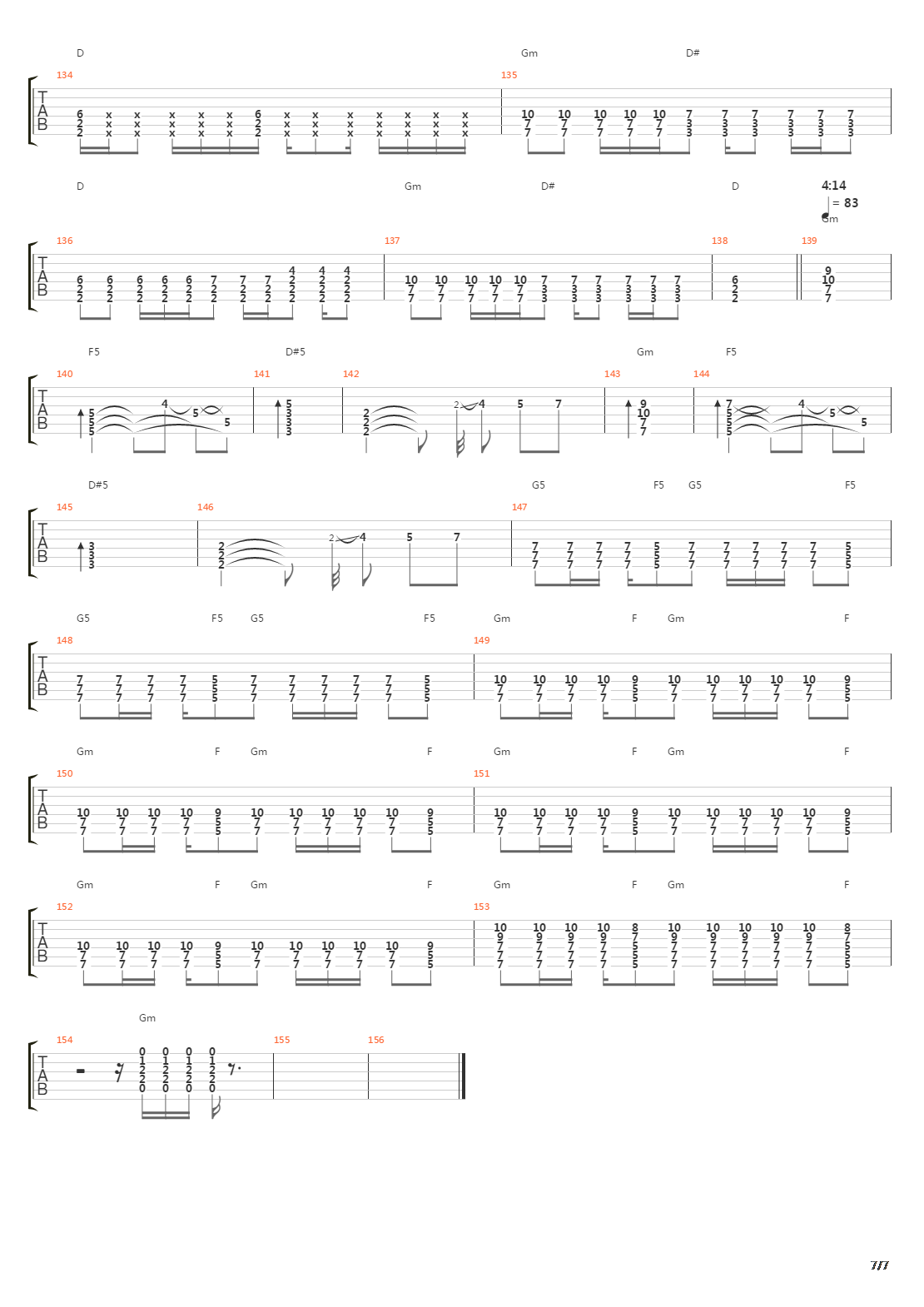 Internal Cannon吉他谱