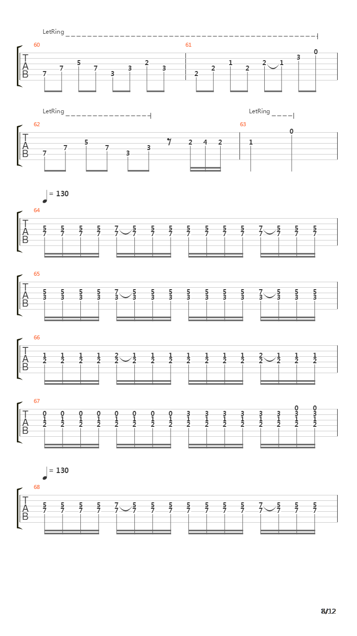 Internal Cannon吉他谱