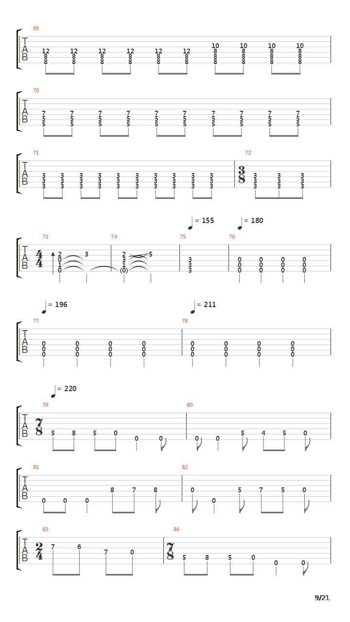 Marianas Trench吉他谱