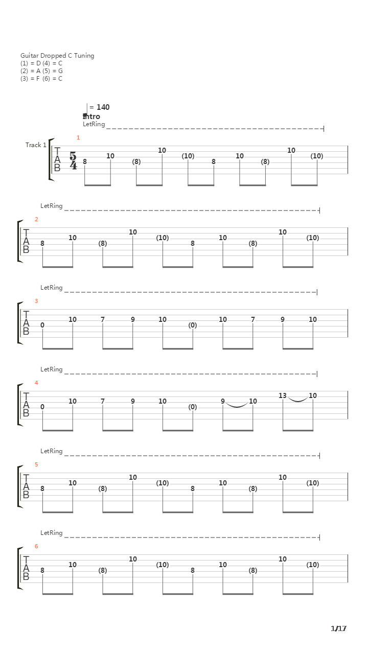 Marianas Trench吉他谱