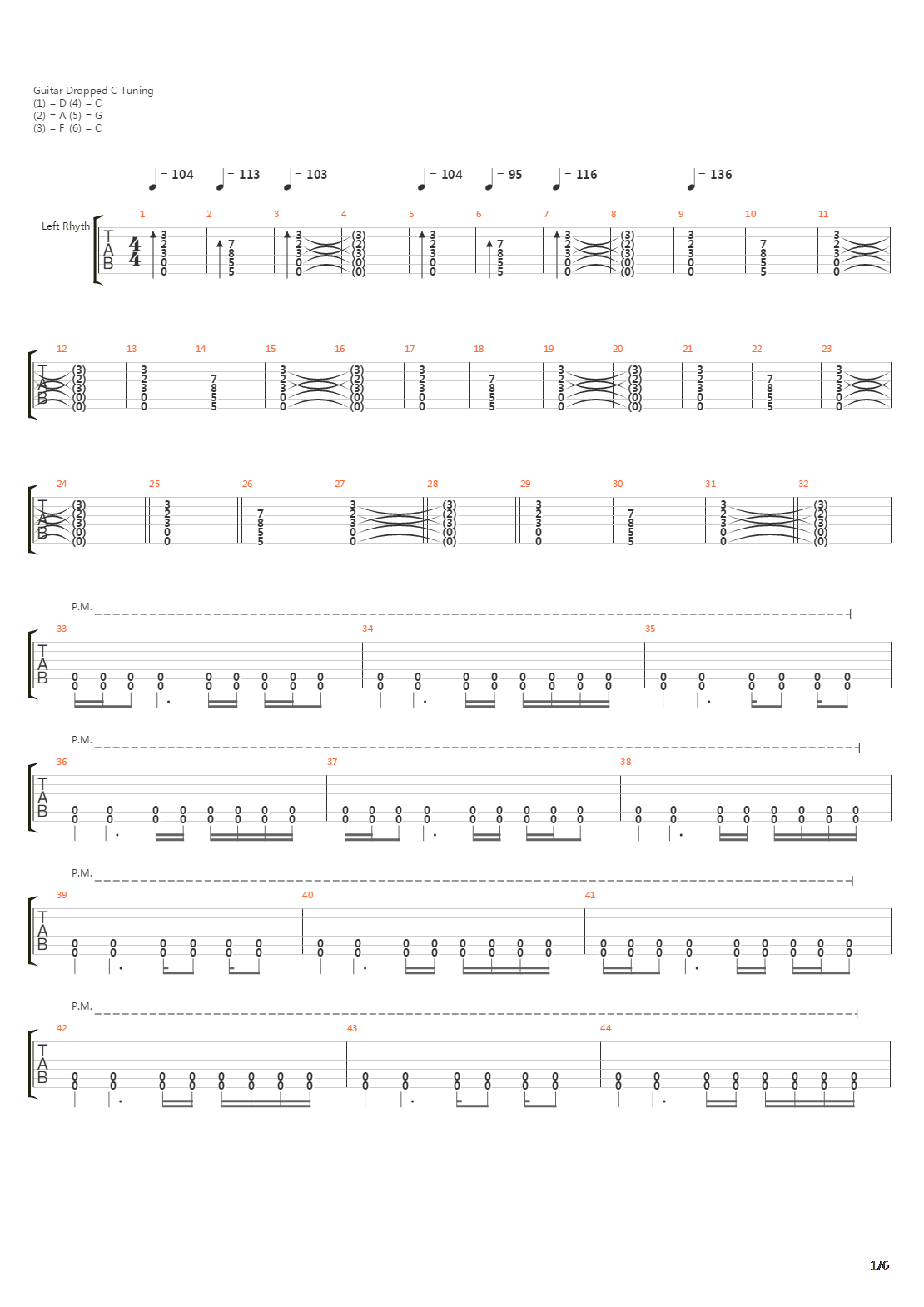 Meridian吉他谱