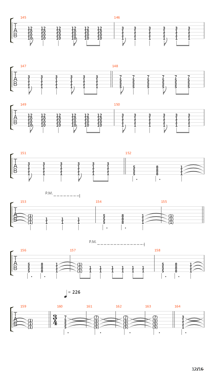 Pangaea吉他谱
