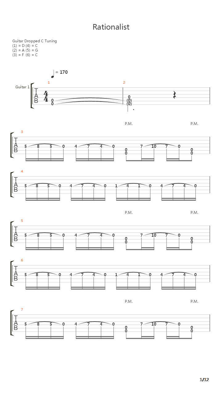 Rationalist吉他谱