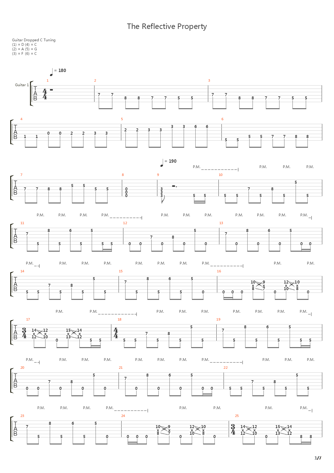 Reflective Property吉他谱