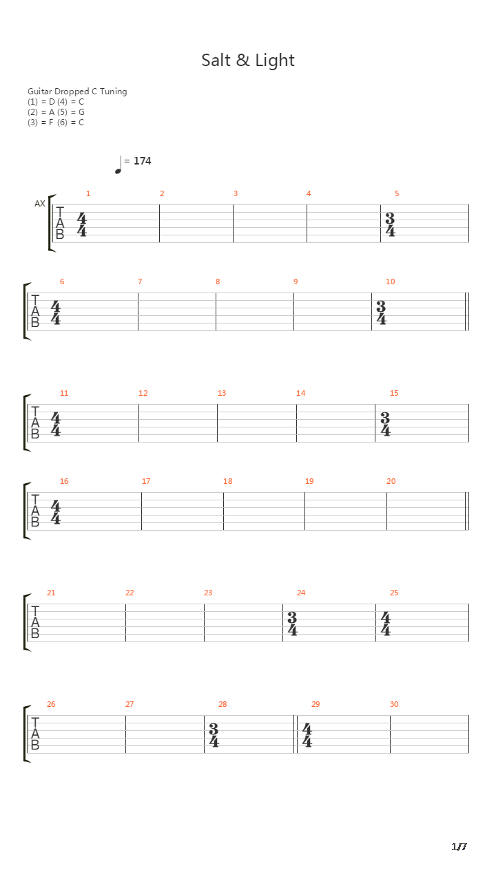 Salt Light吉他谱