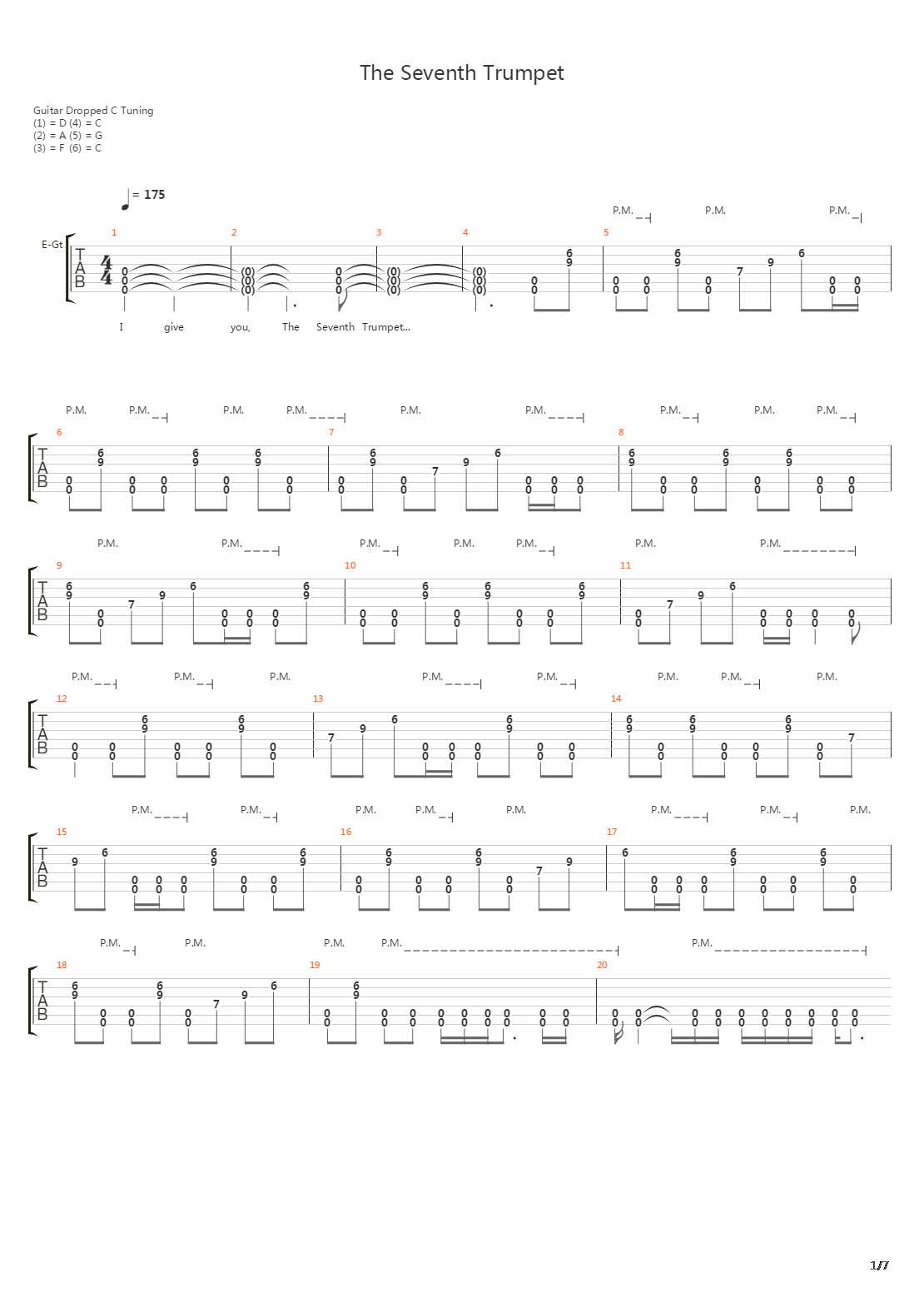 Seventh Trumpet吉他谱