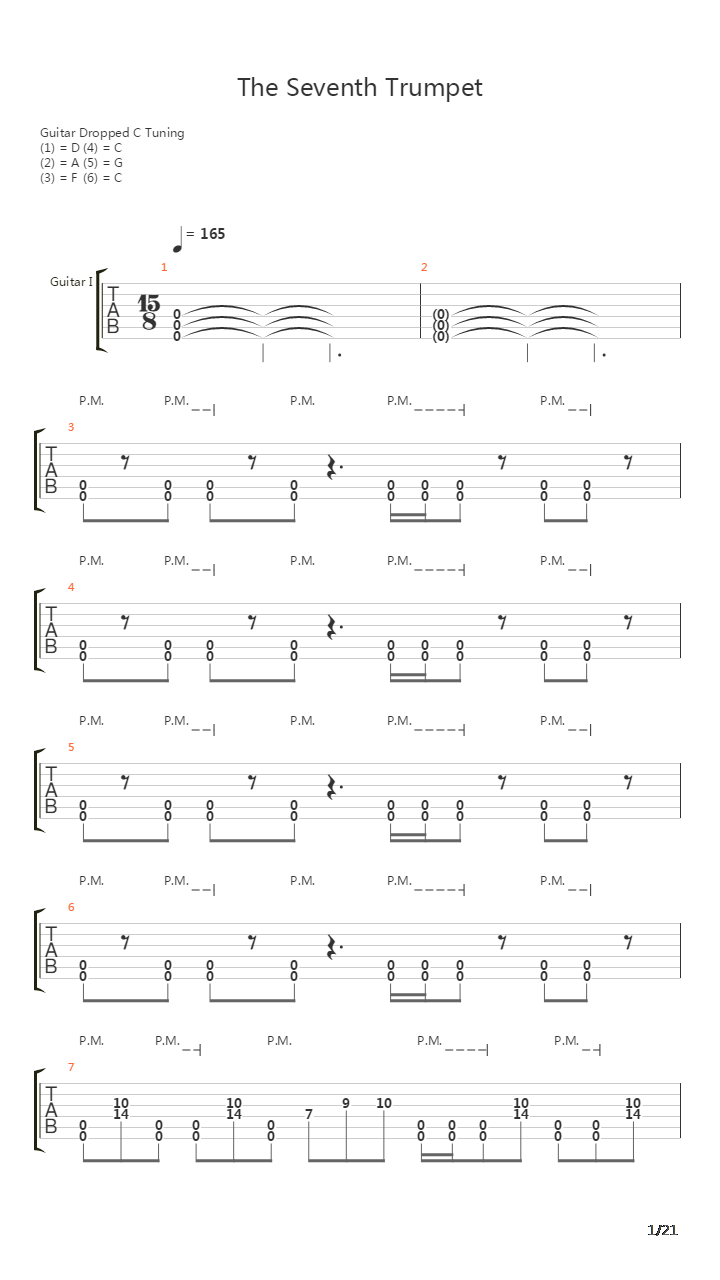 Seventh Trumpet吉他谱