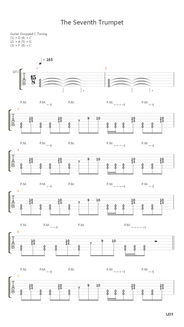 Seventh Trumpet吉他谱