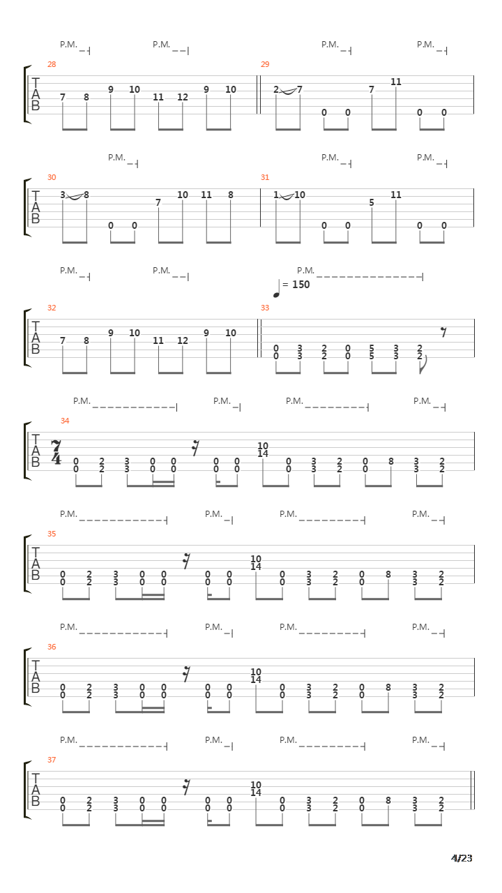 Seventh Trumpet吉他谱