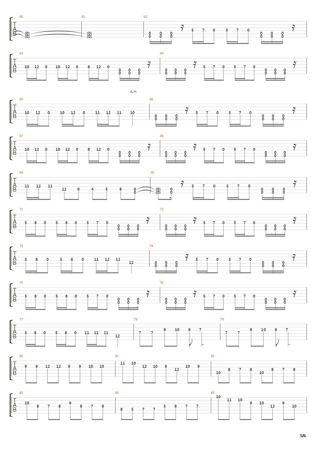 Thirty And Seven吉他谱