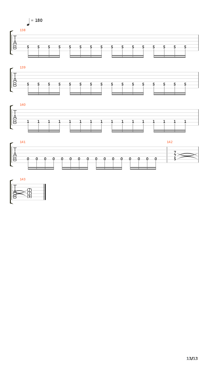 Thirty And Seven吉他谱