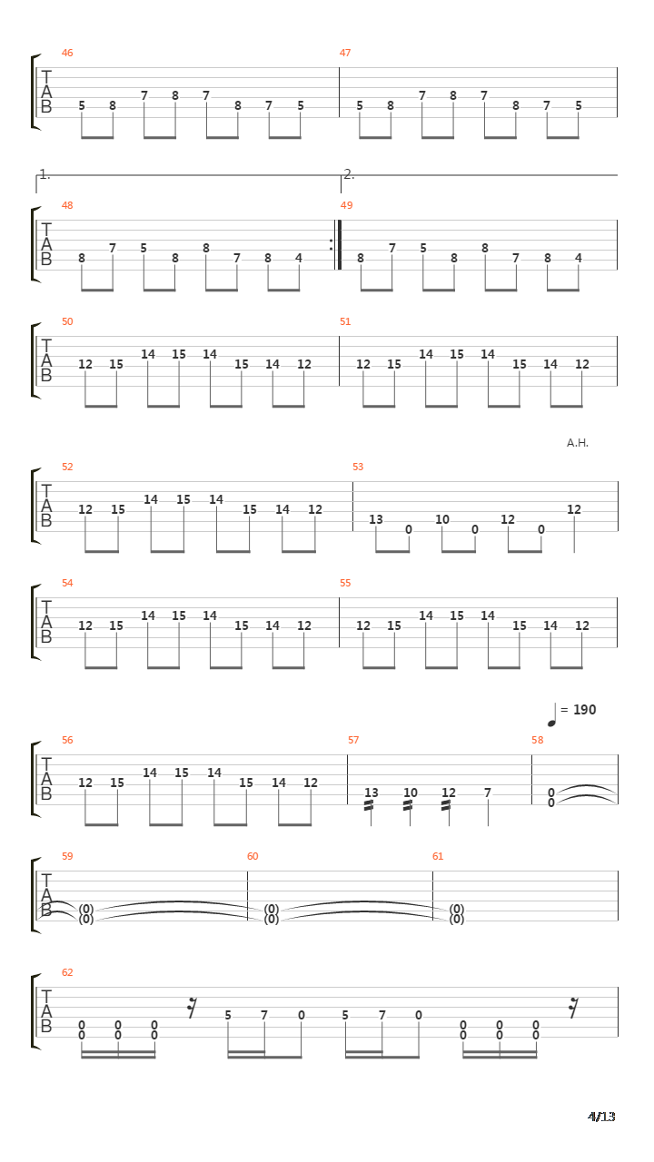 Thirty And Seven吉他谱