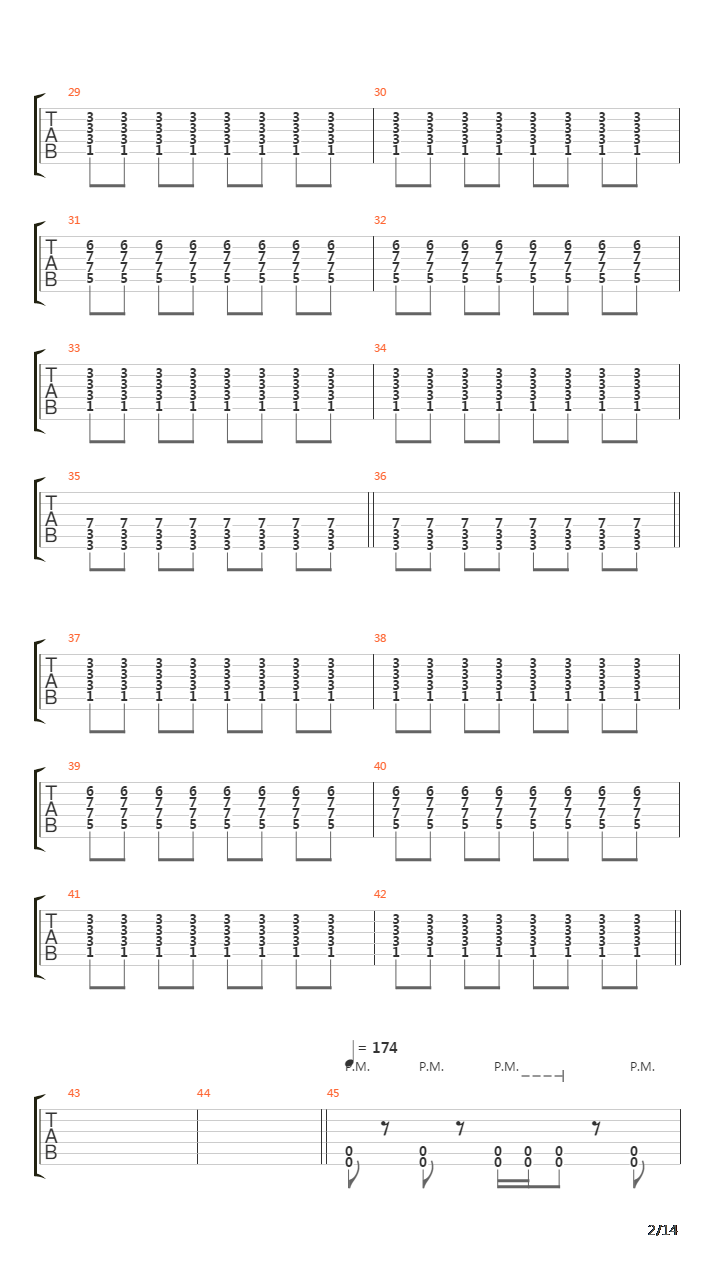 Thirty And Seven吉他谱