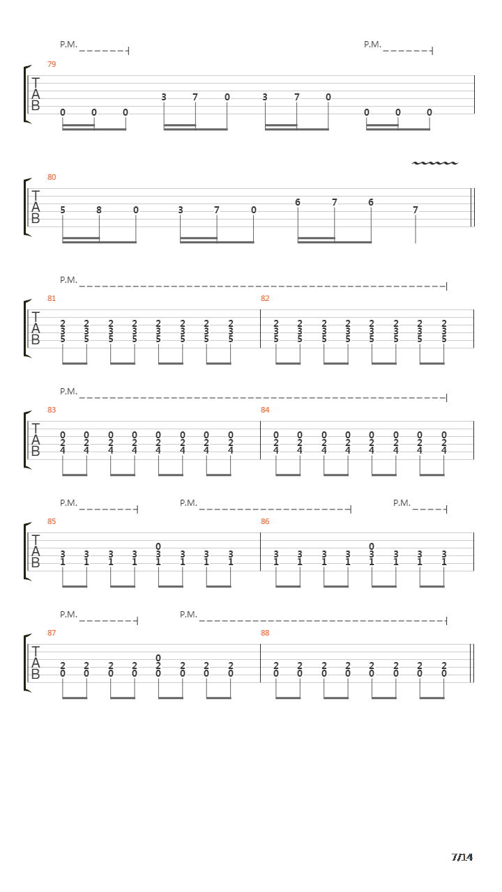 Thirty And Seven吉他谱