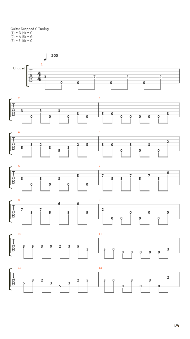 Thirty And Seven吉他谱