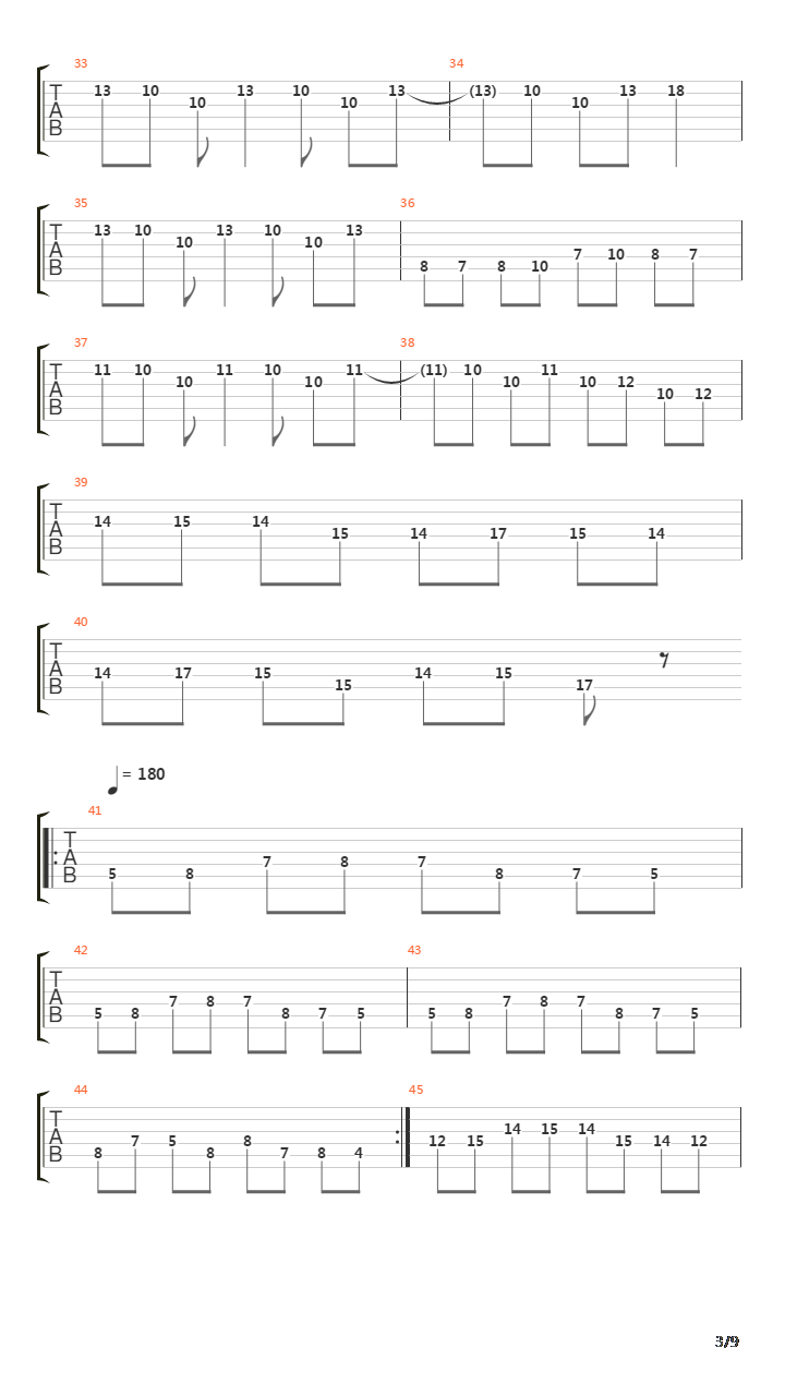 Thirty And Seven吉他谱