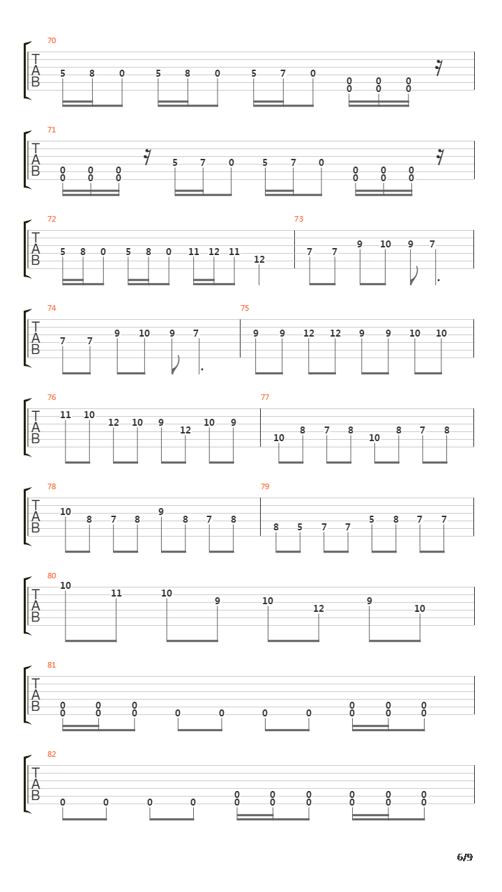 Thirty And Seven吉他谱