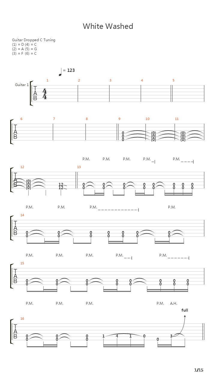 White Washed吉他谱
