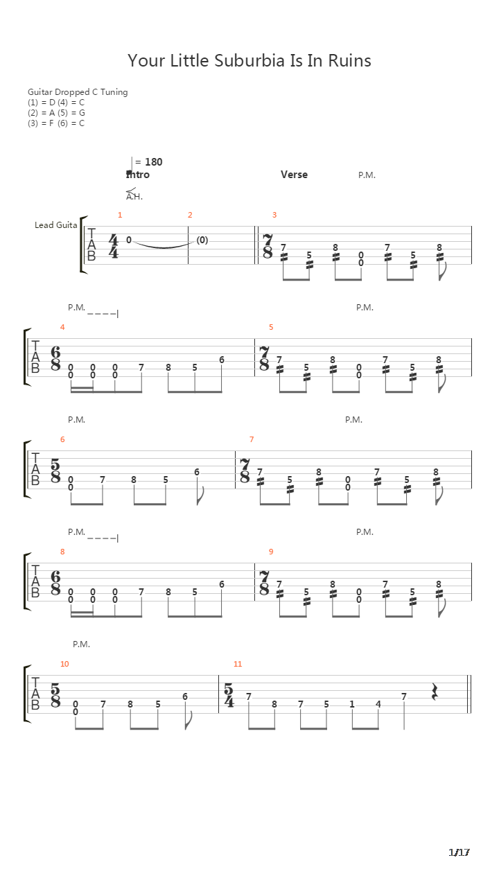 Your Little Suburbia Is In Ruins吉他谱