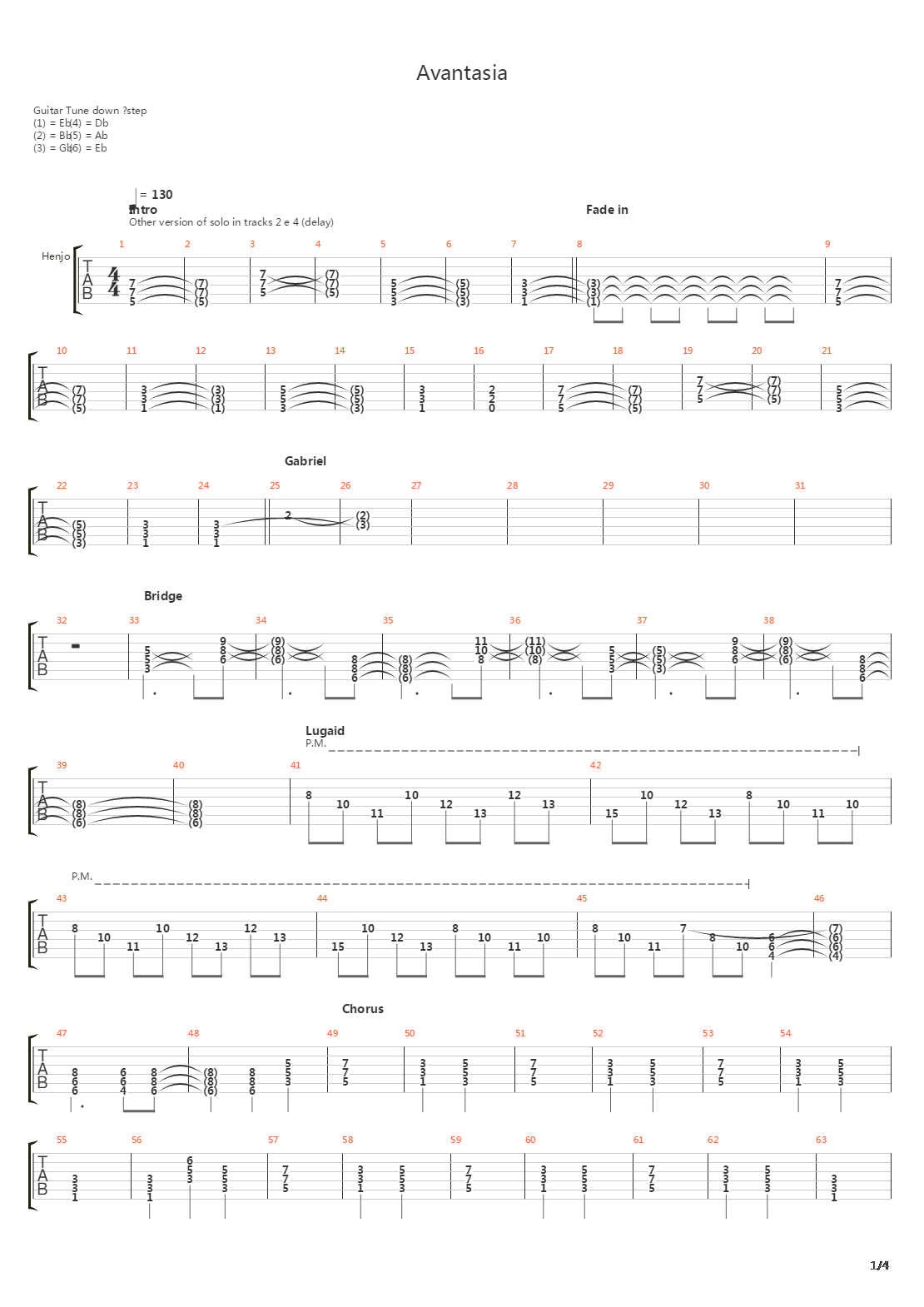 Avantasia吉他谱