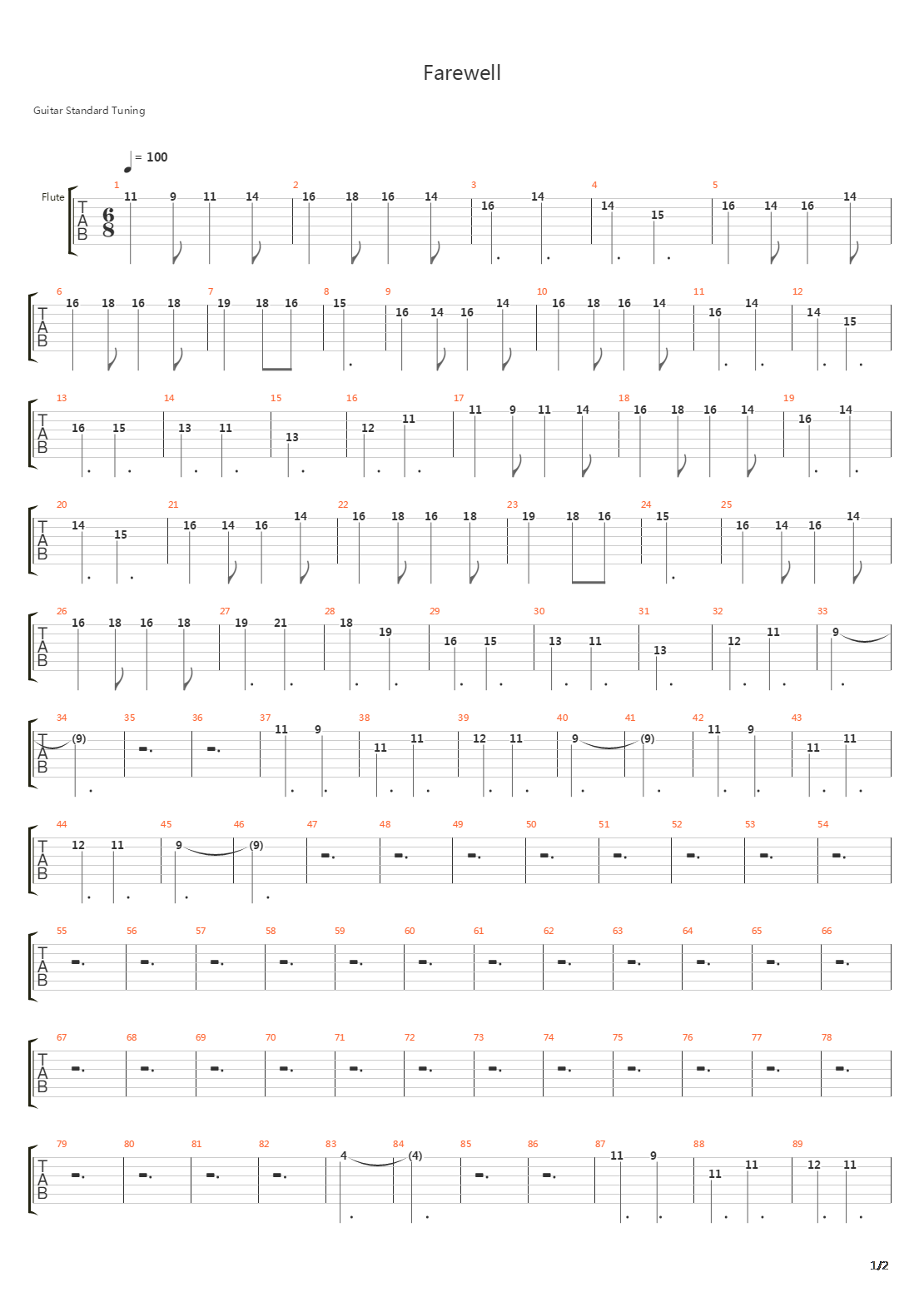 Farewell吉他谱