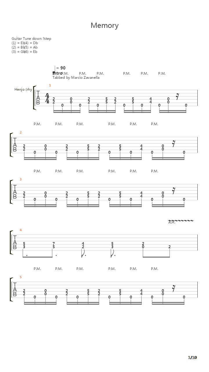 Memory吉他谱