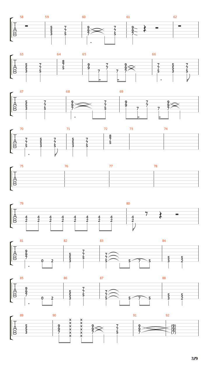 Sign Of The Cross吉他谱