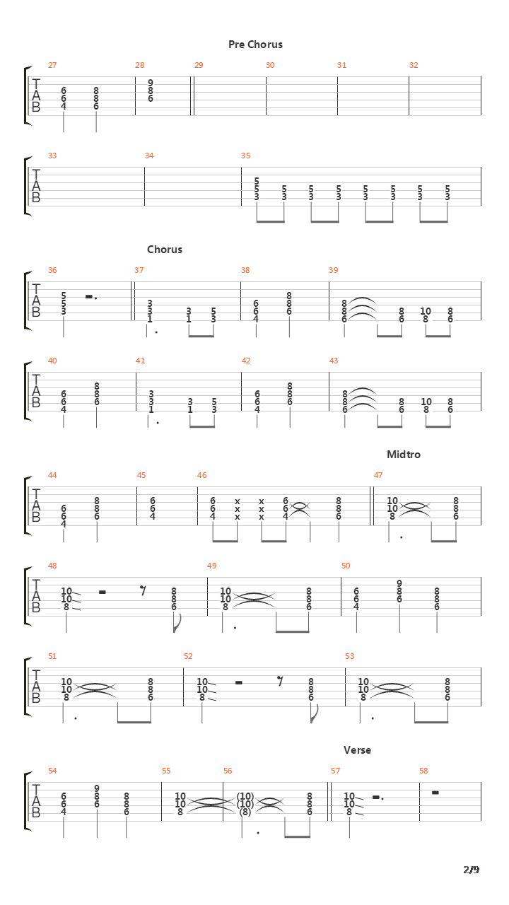 Sign Of The Cross吉他谱