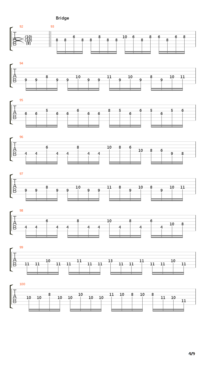 Sign Of The Cross吉他谱