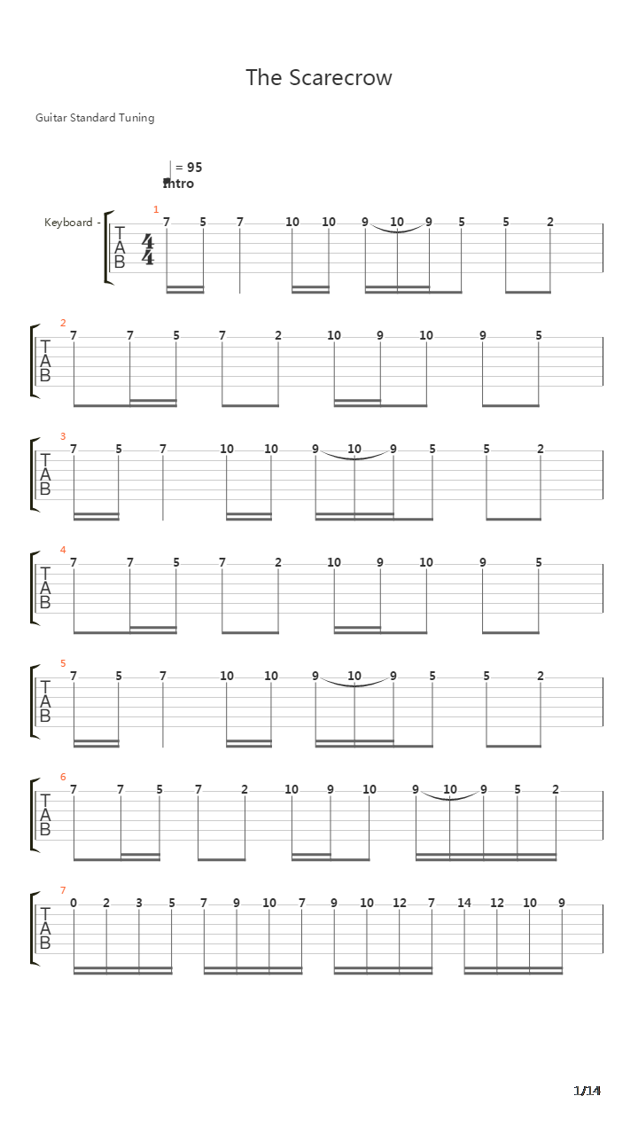 The Scarecrow吉他谱