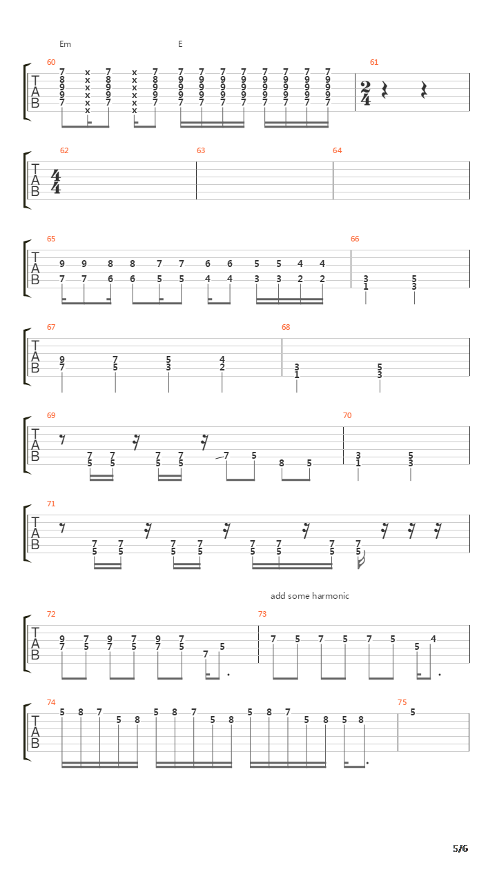 将军令吉他谱