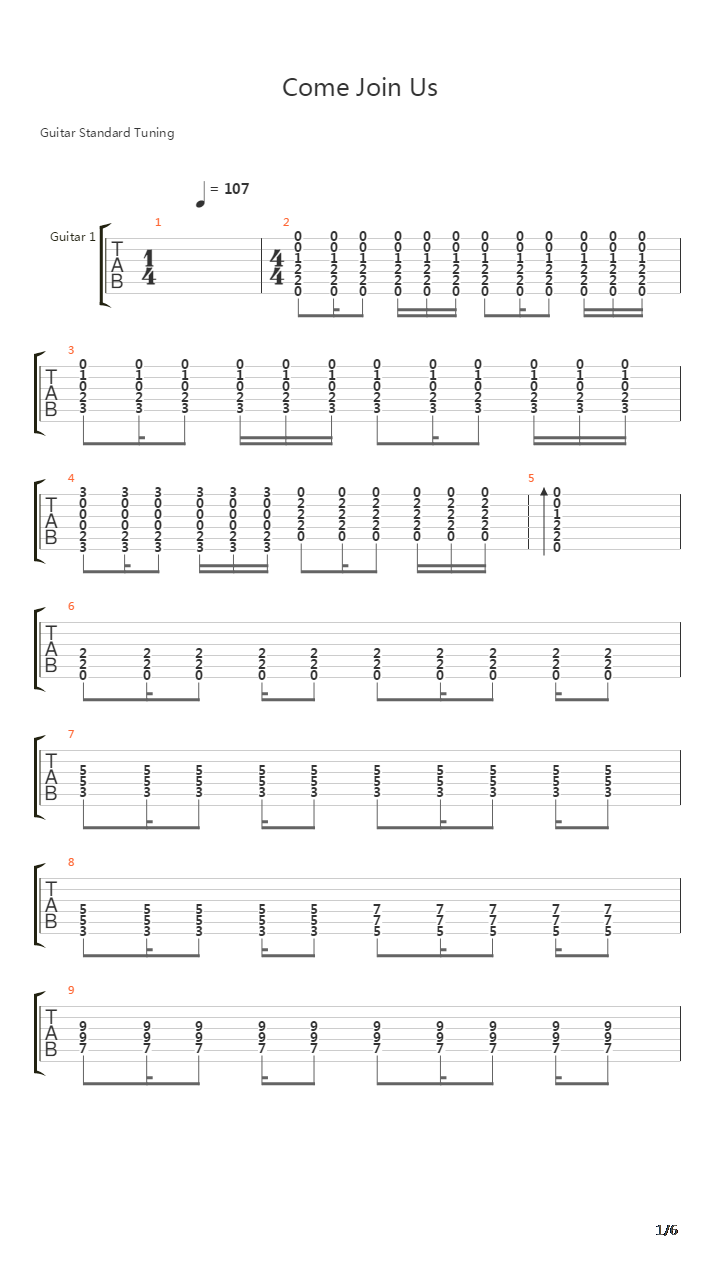 Come Join Us吉他谱