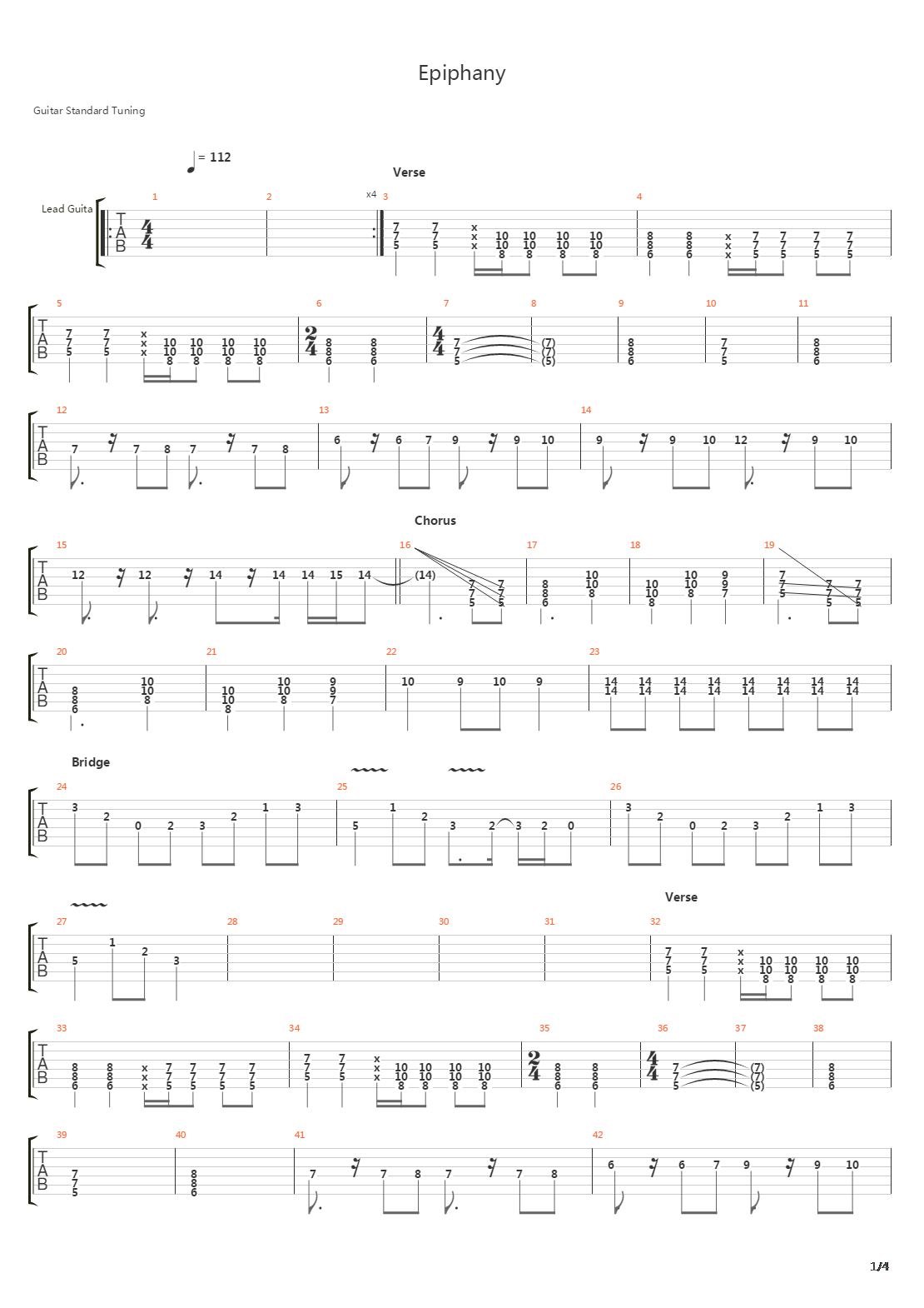 Epiphany吉他谱