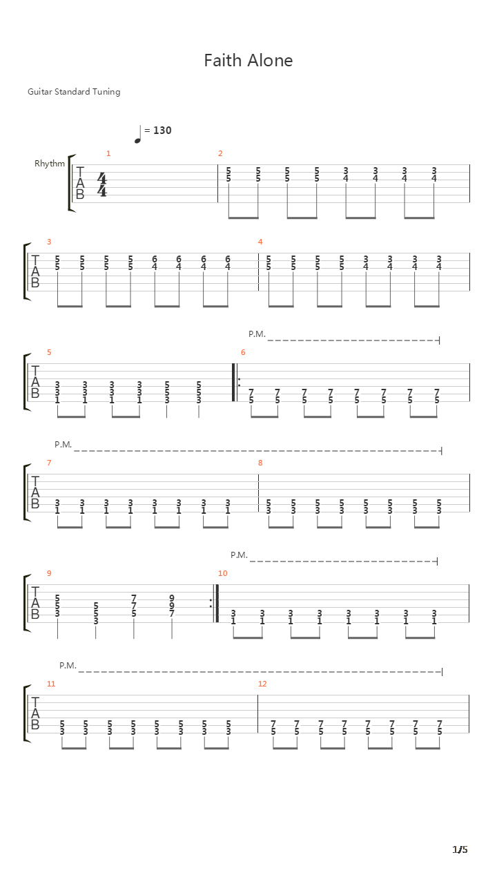 Faith Alone吉他谱